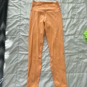 Orange cross front yoga leggings workout